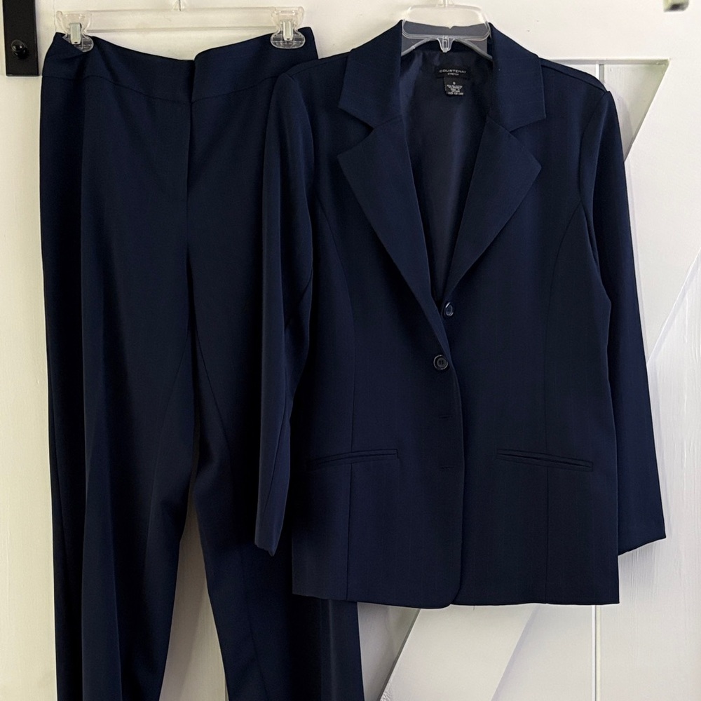 Courtenay Stretch Navy Pinstriped Suit